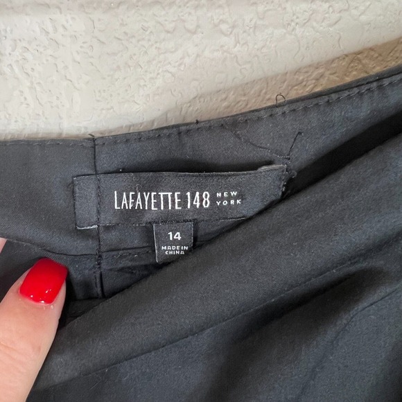 Lafayette Women's Pull On Casual Pant Straight Leg Side Zip Navy Blue Size‎ 14 - Picture 7 of 14